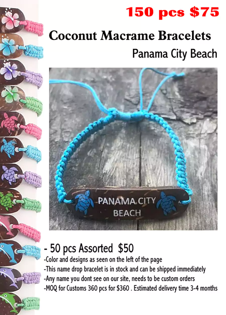 Coconut Macrame Bracelets - Panama City Beach (CL)